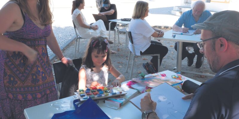 Caricatura ao vivo em três concelhos