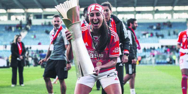 Catarina Amado na conquista da Taça da Liga