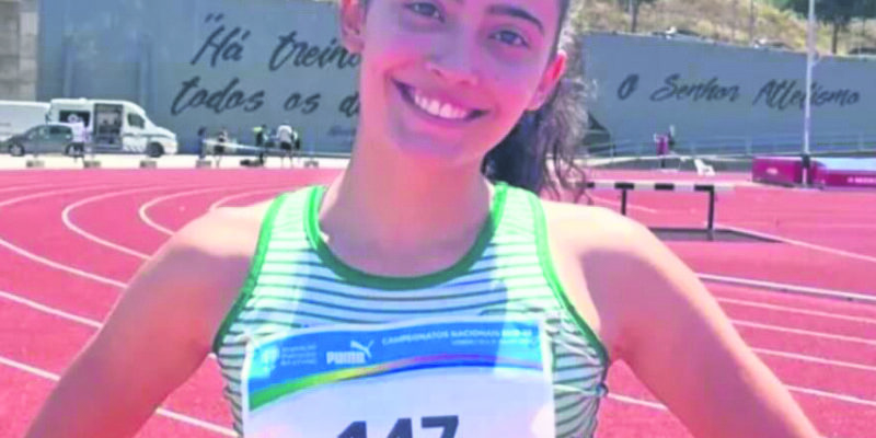 Joana Santos no pódio do nacional de sub-23